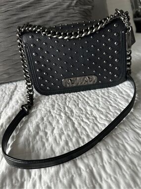 Coach studded shoulder/crossbody purse